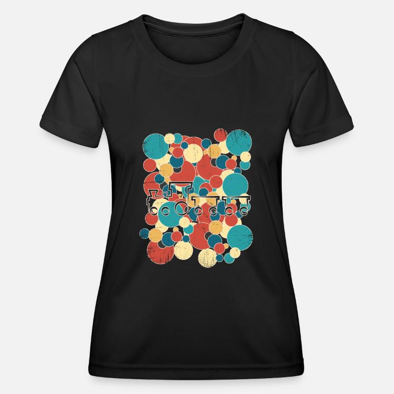 Train train train conducteurs de train - T-shirt sport Femme - noir