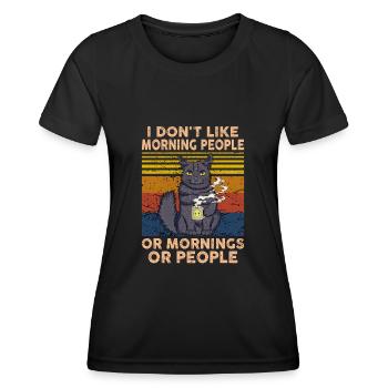 Je n’aime pas les gens. - T-shirt sport Femme - noir - Devant - AI Model Female 172 light (172cm)