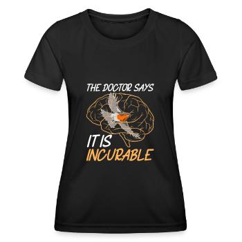 Observation des oiseaux Oiseaux Observation des oiseaux Oiseaux - T-shirt sport Femme - noir - Devant - AI Model Female 172 light (172cm)