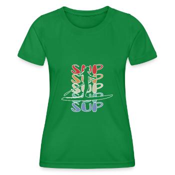 SUP Stand up Paddle - T-shirt sport Femme - vert - Devant - AI Model Female 172 dark (172cm)