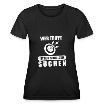 Bogenschießen Bogensport Pfeil Und Bogen Bogen - Frauen Funktions-T-Shirt - Schwarz - Vorne - AI Model Female 172 light (172cm)