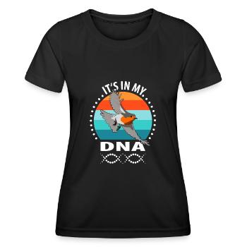 Observation des oiseaux Oiseaux Observation des oiseaux Oiseaux - T-shirt sport Femme - noir - Devant - AI Model Female 172 light (172cm)