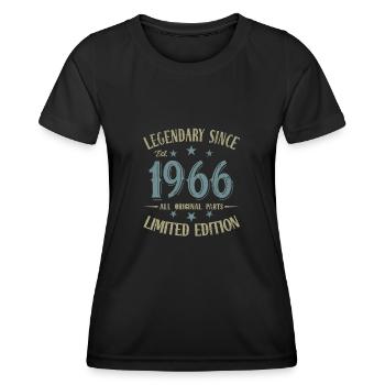 Legendary since born in 1966 Birthday - Women's Functional T-Shirt - black - Front - AI Model Female 172 light (172cm)