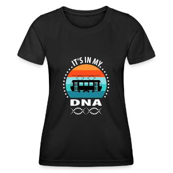 Conducteur de tram Tram Tram Tram léger - T-shirt sport Femme - noir - Devant - AI Model Female 172 light (172cm)