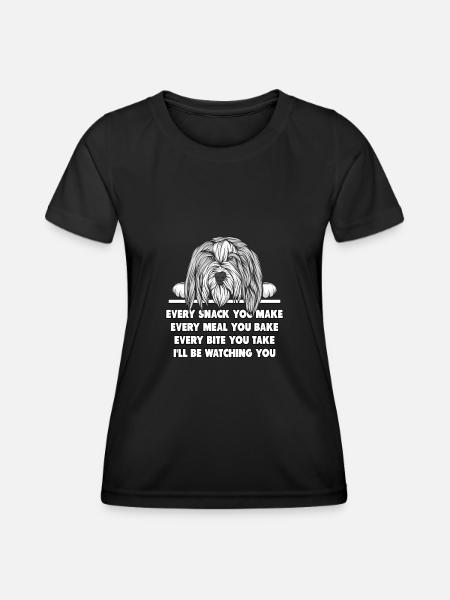 Bearded Collie - Frauen Funktions-T-Shirt - Schwarz