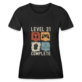 31st Birthday Level 31 Complete Gamer 31 years - Women's Functional T-Shirt - black - Front - AI Model Female 172 light (172cm)
