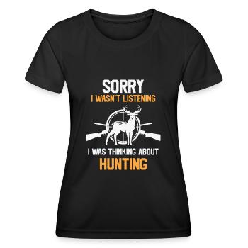 Sorry i wasn't listening i was thinking about Hunt - Frauen Funktions-T-Shirt - Schwarz - Vorne - AI Model Female 172 light (172cm)