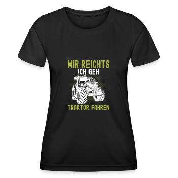 Traktor Fahrer Landwirt Trecker Bauer Agrar - Frauen Funktions-T-Shirt - Schwarz - Vorne - AI Model Female 172 light (172cm)