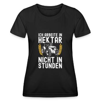 Traktor Fahrer Landwirt Trecker Bauer Agrar - Frauen Funktions-T-Shirt - Schwarz - Vorne - AI Model Female 172 light (172cm)