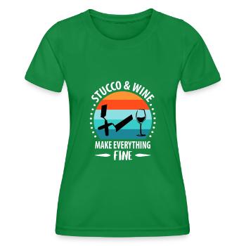 Stuckateur Gipser Stukkateur Verputzer Geschenk - Frauen Funktions-T-Shirt - Kelly Green - Vorne - AI Model Female 172 dark (172cm)