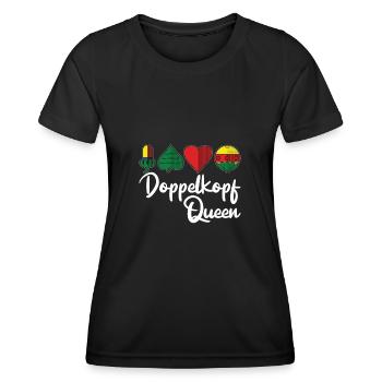 Schafkopf Skat Kartenspiel | Doppelkopf - Frauen Funktions-T-Shirt - Schwarz - Vorne - AI Model Female 172 light (172cm)