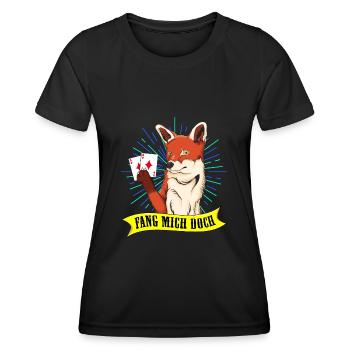 Schafkopf Skat Kartenspiel | Doppelkopf - Frauen Funktions-T-Shirt - Schwarz - Vorne - AI Model Female 172 light (172cm)