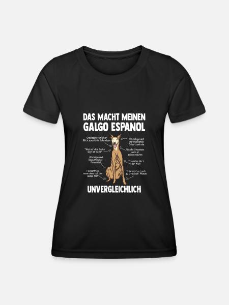 Windhund Galgo Espanol - Frauen Funktions-T-Shirt - Schwarz