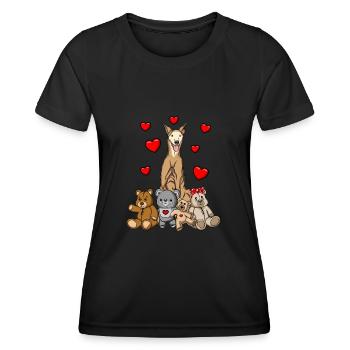 Lévrier Galgo Espanol - T-shirt sport Femme - noir - Devant - AI Model Female 172 light (172cm)