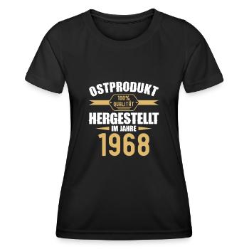 Ostprodukt 54 Geburtstag Mann Frau Jahrgang 1968 - Frauen Funktions-T-Shirt - Schwarz - Vorne - AI Model Female 172 light (172cm)