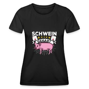 Double tête - T-shirt sport Femme - noir - Devant - AI Model Female 172 light (172cm)