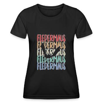Fledermaus Fledermäuse - Frauen Funktions-T-Shirt - Schwarz - Vorne - AI Model Female 172 light (172cm)
