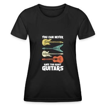 Guitare Basse Guitare - T-shirt sport Femme - noir - Devant - AI Model Female 172 light (172cm)