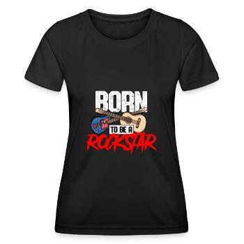 Guitare Basse Guitare - T-shirt sport Femme - noir - Devant - AI Model Female 172 light (172cm)