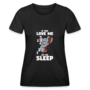Koala - Frauen Funktions-T-Shirt - Schwarz - Vorne - AI Model Female 172 light (172cm)