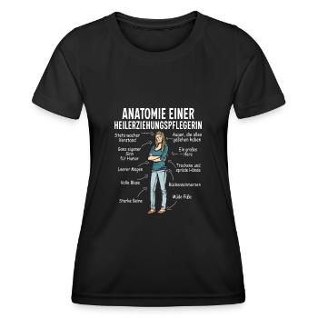 Heilerziehungspfleger Altenpflege Sozialbereich - Frauen Funktions-T-Shirt - Schwarz - Vorne - AI Model Female 172 light (172cm)