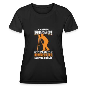 Vermesser Vermessungsingenieur Vermessung - Frauen Funktions-T-Shirt - Schwarz - Vorne - AI Model Female 172 light (172cm)