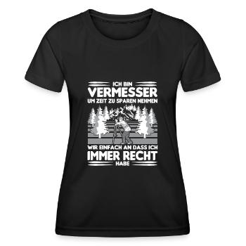 Vermesser Vermessungsingenieur Vermessung - Frauen Funktions-T-Shirt - Schwarz - Vorne - AI Model Female 172 light (172cm)