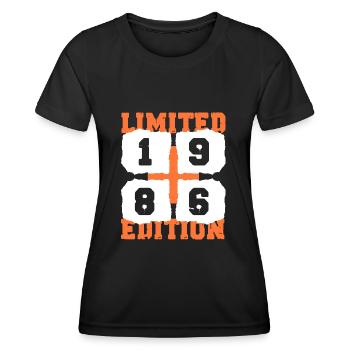 1986 birthday 36 years limited anniversary edition - Women's Functional T-Shirt - black - Front - AI Model Female 172 light (172cm)