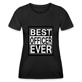 Policier Meilleur Policier - T-shirt sport Femme - noir - Devant - AI Model Female 172 light (172cm)