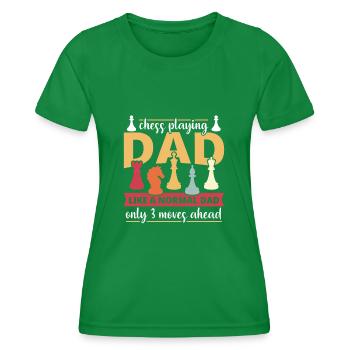Échecs Papa Papa Père Jouant aux échecs - T-shirt sport Femme - vert - Devant - AI Model Female 172 dark (172cm)