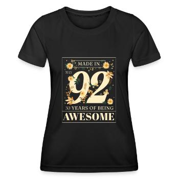 Juli 1992 - 30. Geburtstag Geschenk. Awesome. - Frauen Funktions-T-Shirt - Schwarz - Vorne - AI Model Female 172 light (172cm)