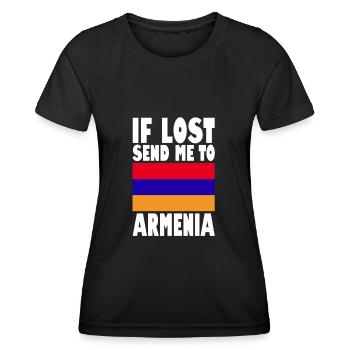 Drapeau de l’Arménie - T-shirt sport Femme - noir - Devant - AI Model Female 172 light (172cm)