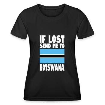 Botswana Flagge Spruch - Frauen Funktions-T-Shirt - Schwarz - Vorne - AI Model Female 172 light (172cm)