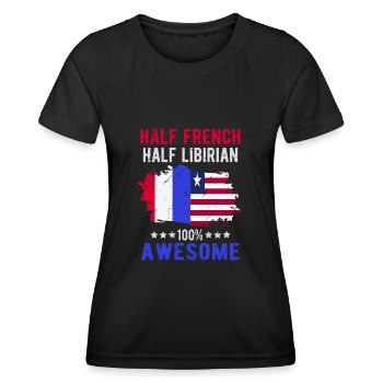 Halb Franzose Halb Libyer - Frauen Funktions-T-Shirt - Schwarz - Vorne - AI Model Female 172 light (172cm)