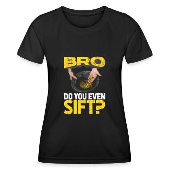 Inondation d’or Extraction d’or - T-shirt sport Femme - noir - Devant - AI Model Female 172 light (172cm)