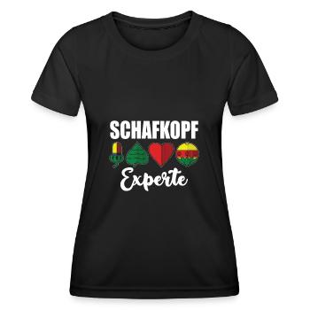Schafkopf Expert Schafkopfkarten Bayern Watten - T-shirt sport Femme - noir - Devant - AI Model Female 172 light (172cm)