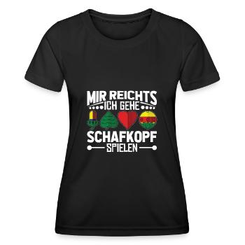 Bayern Enough for me I go to play sheep's head - Women's Functional T-Shirt - black - Front - AI Model Female 172 light (172cm)
