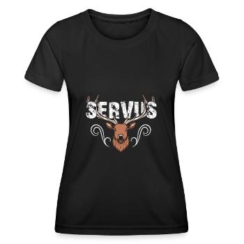 Servus Styrie Bavière Dirndl Femmes - T-shirt sport Femme - noir - Devant - AI Model Female 172 light (172cm)