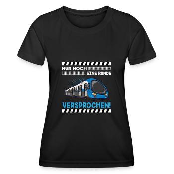 Straßenbahn Straßenbahnfahrer Tram Trambahn - Frauen Funktions-T-Shirt - Schwarz - Vorne - AI Model Female 172 light (172cm)