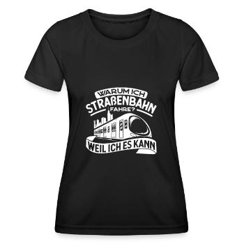 Straßenbahn Straßenbahnfahrer S-Bahn - Frauen Funktions-T-Shirt - Schwarz - Vorne - AI Model Female 172 light (172cm)