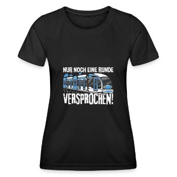 Straßenbahn Straßenbahnfahrer Tram Zug - Frauen Funktions-T-Shirt - Schwarz - Vorne - AI Model Female 172 light (172cm)