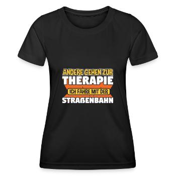 Straßenbahn Straßenbahnfahrer S-Bahn - Frauen Funktions-T-Shirt - Schwarz - Vorne - AI Model Female 172 light (172cm)