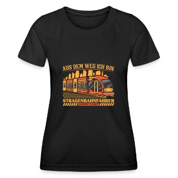 Straßenbahn Straßenbahnfahrer S-Bahn - Frauen Funktions-T-Shirt - Schwarz - Vorne - AI Model Female 172 light (172cm)