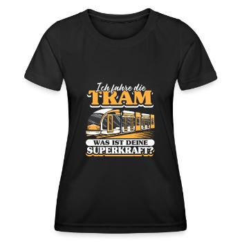 Straßenbahn Straßenbahnfahrer S-Bahn - Frauen Funktions-T-Shirt - Schwarz - Vorne - AI Model Female 172 light (172cm)