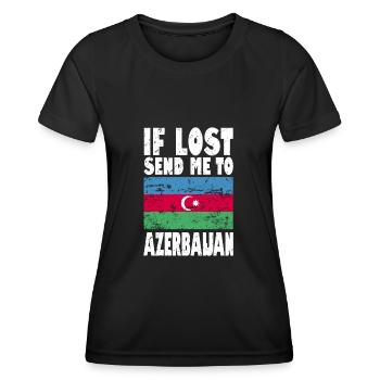 Drapeau de l’Azerbaïdjan - T-shirt sport Femme - noir - Devant - AI Model Female 172 light (172cm)