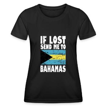 Drapeau des Bahamas - T-shirt sport Femme - noir - Devant - AI Model Female 172 light (172cm)