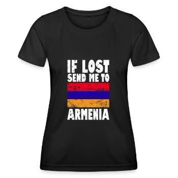Drapeau de l’Arménie - T-shirt sport Femme - noir - Devant - AI Model Female 172 light (172cm)