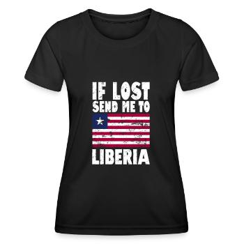Drapeau de la Libye - T-shirt sport Femme - noir - Devant - AI Model Female 172 light (172cm)