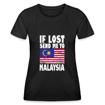 Drapeau de la Malaisie - T-shirt sport Femme - noir - Devant - AI Model Female 172 light (172cm)