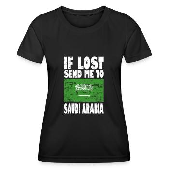 Saudi Arabien Flagge Spruch - Frauen Funktions-T-Shirt - Schwarz - Vorne - AI Model Female 172 light (172cm)